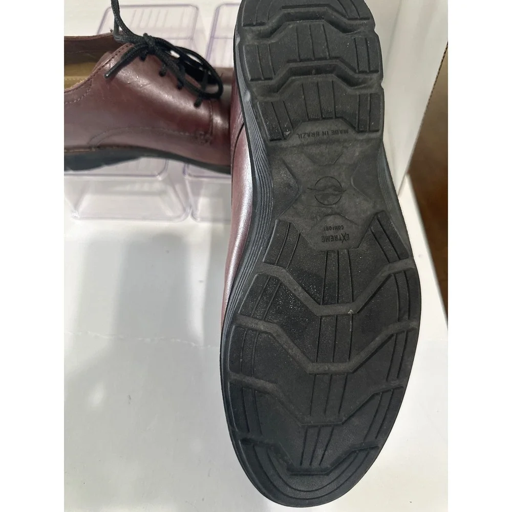 De la Rentis Shoes‎ Leather Oxfords Comfort Brown Lace Up Mens Size